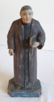 ARTE SACRA PADRE CÍCERO EM MADEIRA  , MED. 31 CM DE ALT.