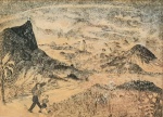 QUADRO - BICO DE PENA S/CARTÃO  RIO DE JANEIRO , MED. 16 X 22 - 42 X 52 CM .