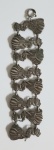 JOIA CRIOULA - PULSEIRA EM METAL ESPESSURADO A PRATA , MED. 19 X 5 CM .