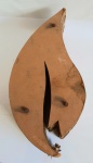 CARDBOARD SCULPTURES - PEÇA DE DESIGNER EM MADEIRA E PAPELÃO , MED. 73 X 34 X 22 CM.
