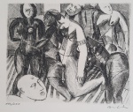MACIEJ ANTONI BABINSKI - GRAVURA EM ÁGUA FORTE ( MORSURA ÚNICA ) SOBRE COBRE , FEITA NO RIO DE JANEIRO EM 1963 . MED. 16 X 20 - 42 X 51 CM.