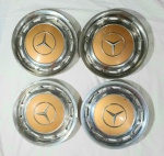 4 GALOTAS MERCEDES NO ESTADO , MED. 39 CM DE DIÂMETRO .
