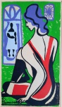 EMILIANO DI CAVALCANTI 1958  ( TOILETTE ) TEC. MISTA , MED. 14 X 24 - 21 X 31 CM .