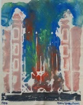 MARIA THERESA VIEIRA 1970 GUACHE , MED. 20 X 27 - 30 X 40 CM .