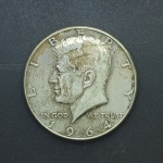 USA - Moeda Half Dollar Prata 1964