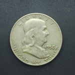 USA - Moeda Half Dollar Prata 1958