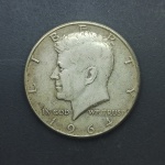 USA - Moeda Half Dollar Prata 1964