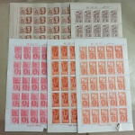 Brasil - lote de selos década de 60 - 5 folhas