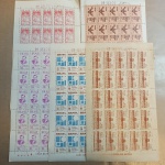 Brasil - lote de selos da década de 60 - 5 folhas