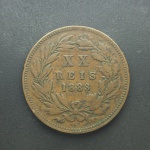 PORTUGAL - Moeda de Bronze XX Réis 1883