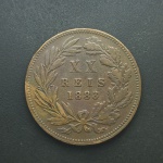 PORTUGAL - Moeda de Bronze XX Réis 1883