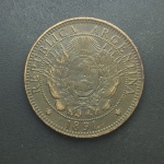 Argentina - Moeda de Bronze Dos Centavos 1891