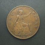ESTRANGEIRA - Moeda de Bronze One Penny 1927