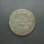 PORTUGAL - Moeda de Bronze X Réis 1883