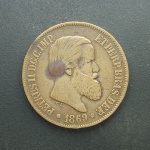 BRASIL - Moeda de Bronze 20 Réis 1869