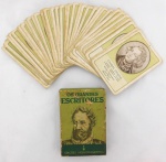 Jogo tipo baralho , `Os Grandes Escritores`, Edições Melhoramentos, década de 40/50. possui 48 cartas.