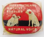 Antiga lata de agulhas de gramofone, possui 200 agulhas da marca Machine, ` Natural Voice`