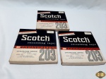 3 fitas Scotch recording tape, dynarange series 203.