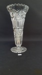 Vaso Floreira Lapidado Cristal Bohemia Selado. Medida 26 cm altura x 13 diametro