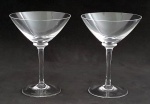 Par de taças de cristal transparente para Martini com 12 cm de altura e 9 cm de diâmetro
