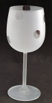 Taça demi-cristal para vinho tinto vidro fosco com bolas transparentes com 19 cm de altura