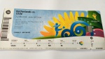 Ingresso não utilizado da Copa do Mundo de 2014 havida no Brasil, do jogo Netherlands x Chile em 23/06/2014 na Arena Itaquera em São Paulo.