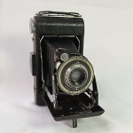 Máquina fotográfica antiga de fole marca Kodak Kodex Nº 1.