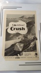 Antiga Propaganda da Crush, pronta para ser emoldurada - Revista Seleções de 1.949.