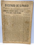 Raridade Edição do Jornal A FOLHA DE SÃO PAULO - ANNO 1 - Nº 8 - 1939 - Inicio da II Guerra