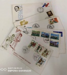 Lote de selos com 6 envelopes de 1º dia de circulação 