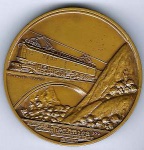Medalha do III Congresso  de Engenharia e Legislação Ferroviária - Belo Horizonte - BRONZE - 61 mm- 94 grs - Catalog KP35B- Grav. M.LAGONE