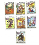 Série de 7 selos DISNEY - ANGUILLA - NATAL - 1983 - novos 