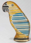 PALATNIK – Escultura cinética representando arara em resina de poliéster de manufatura Abraham Palatnik. Medindo 14 cm de altura por 8,5 cm de comprimento. 