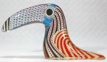 PALATNIK – Escultura cinética representando tucano em resina de poliéster de manufatura Abraham Palatnik. Medindo 9,5 cm de altura por 16 cm de comprimento. 