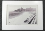 AUGUSTO MALTA - Reprodução de fotografia de época do mais famoso fotógrafo do Rio antigo - Praias de Ipanema e Leblon - circa de 1935 - emoldurada em MDF projetado. Mede 27 cm de altura por 37 cm de comprimento.