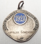 NUMISMÁTICA - MEDALHA JOCKEY CLUB BUENOS AIRES 1928, LEOPOLDO GOMENSORO. MEDINDO 3 X 3 CM