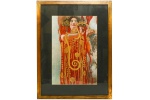 GUSTAV KLINT - THE RED WOMAN - Gravura - Sem assinatura aparente. Dimensões: 40 cm X 28 cm; com moldura: 46 cm X 56 cm (Alt./Larg.).