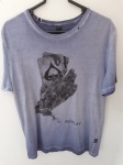 Replay, camiseta 4 azul de algodão, compr: 62cm / larg: 50cm