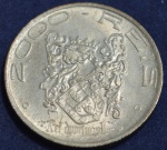 Moeda em prata 2000 réis, ano 1932, Série Vicentina, IV Centenário da Colonização do Brasil, Dom João III 1502/1557 Rei de Portugal,escurecimento natural da prata, MBC