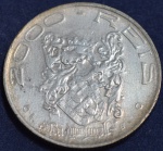 Moeda em prata 2000 réis, ano 1932, Série Vicentina, IV Centenário da Colonização do Brasil, Dom João III 1502/1557 Rei de Portugal,escurecimento natural da prata, MBC