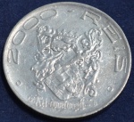 Moeda em prata 2000 réis, ano 1932, Série Vicentina, IV Centenário da Colonização do Brasil, Dom João III 1502/1557 Rei de Portugal,escurecimento natural da prata, MBC