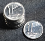 Dez moedas de 1 centavo, ano 1989, Cruzado Novo, Boiadeiro, SOB/FC