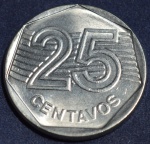 Moeda 25 centavos, ano 1995, FAO