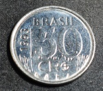 Moeda 50 cruzeiros reais, ano 1993, Onça Pintada, SOB/FC
