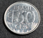 Moeda 50 cruzeiros reais, ano 1994, Onça Pintada, SOB/FC