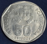 Moeda de Portugal, 50 escudos, ano 1987