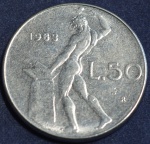 Moeda da Itália, 50 Liras, ano 1983