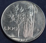 Moeda da Itália, 100 Liras, ano 1979