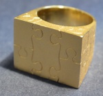 Anel de ouro 18K (19 gr.) quebra-cabeças