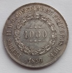 Moeda de Prata, 1000 Réis 1856